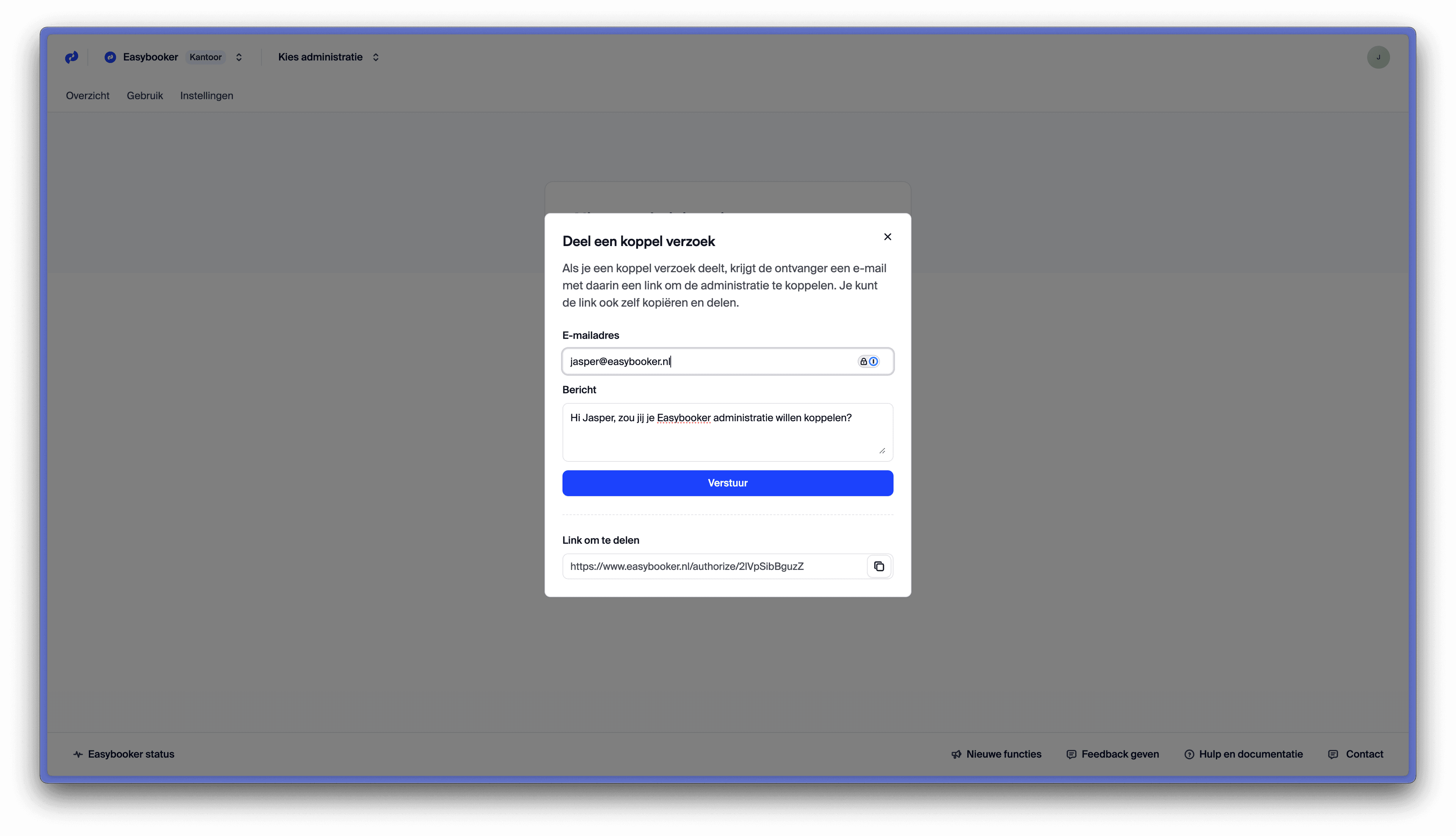 Bericht toevoegen aan koppelverzoeken