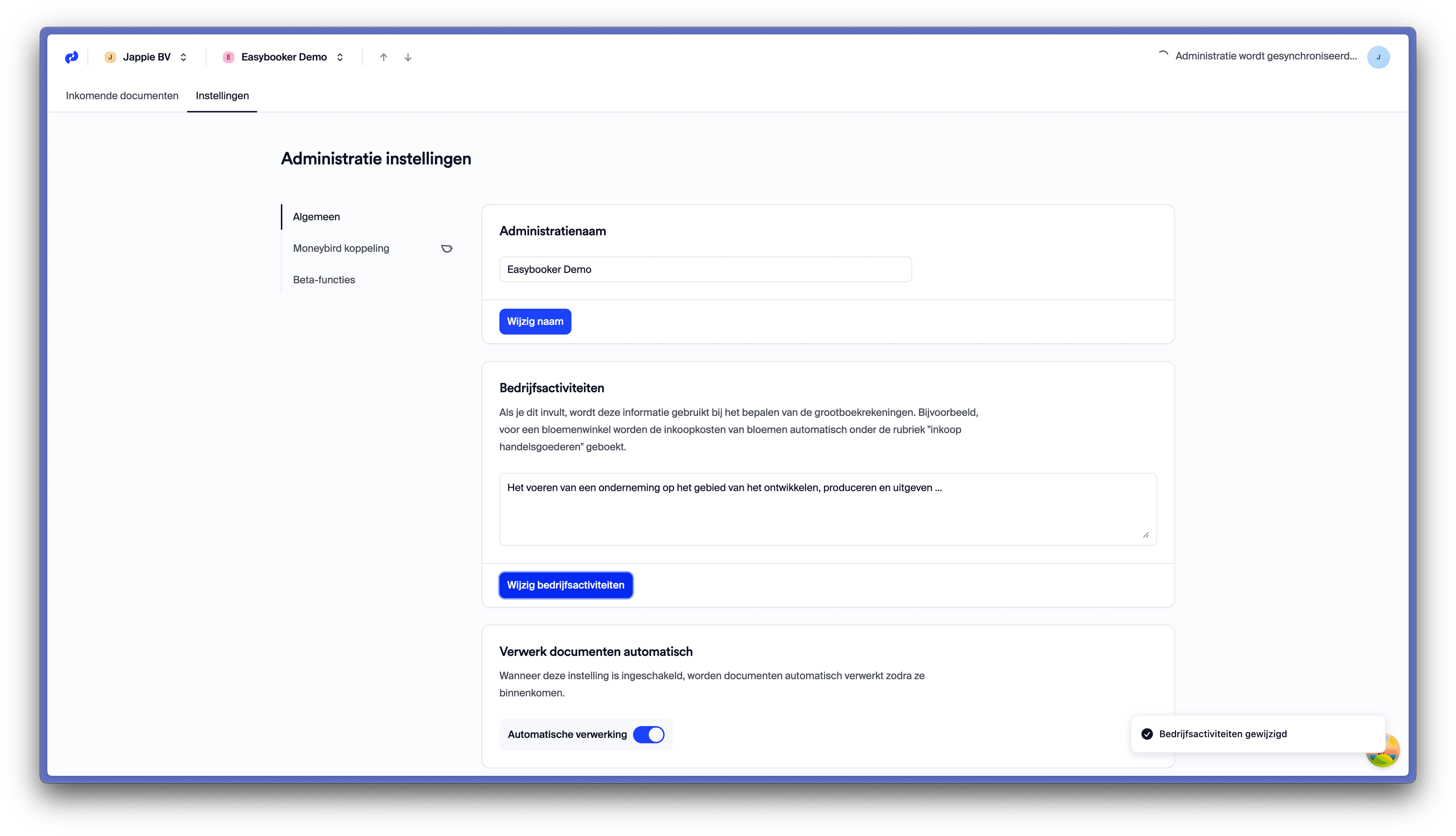 Grootboekrekeningen op basis van bedrijfsactiviteiten