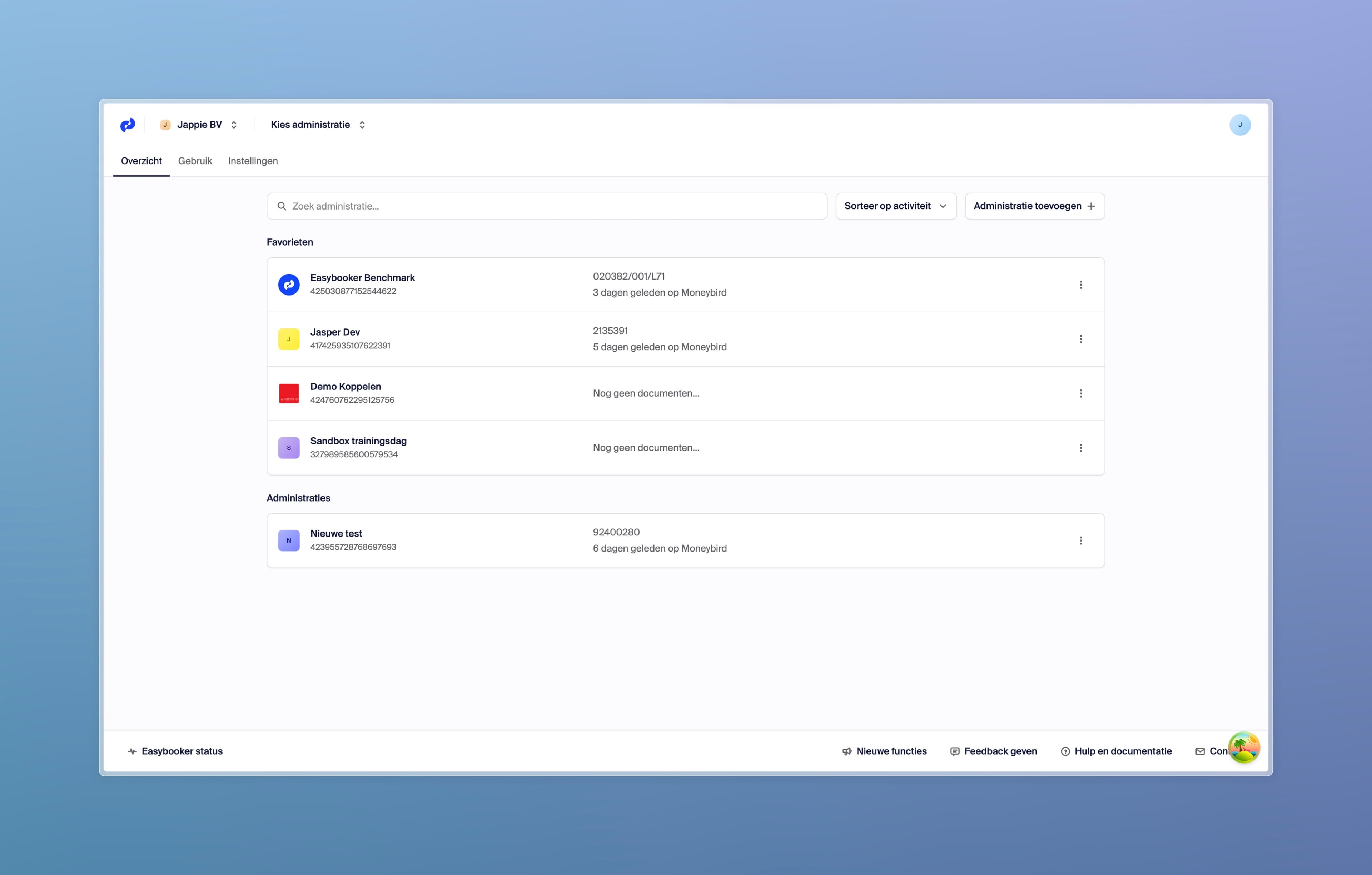 Nieuwe navigatie structuur