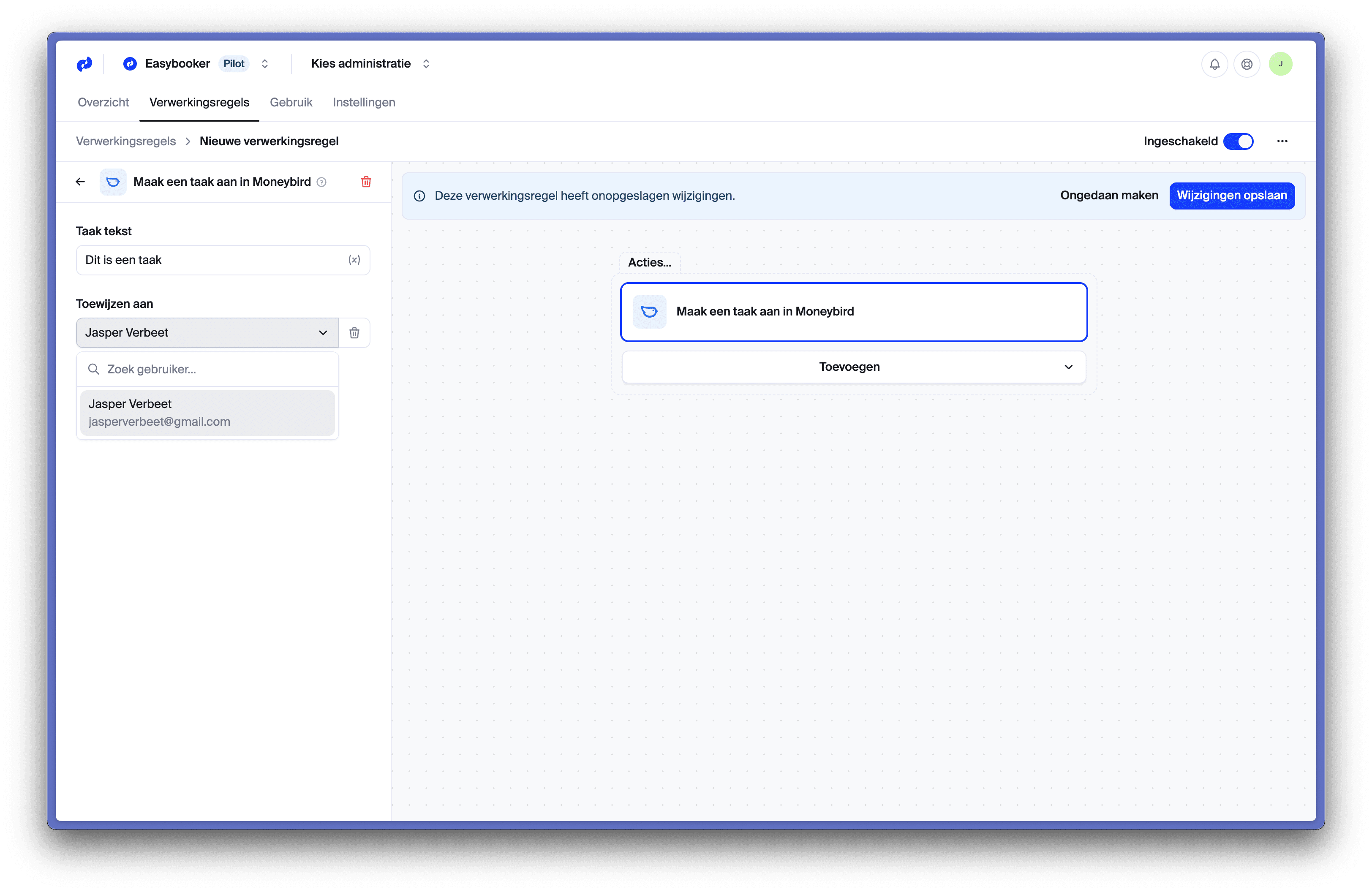 Taken aan een gebruiker toewijzen