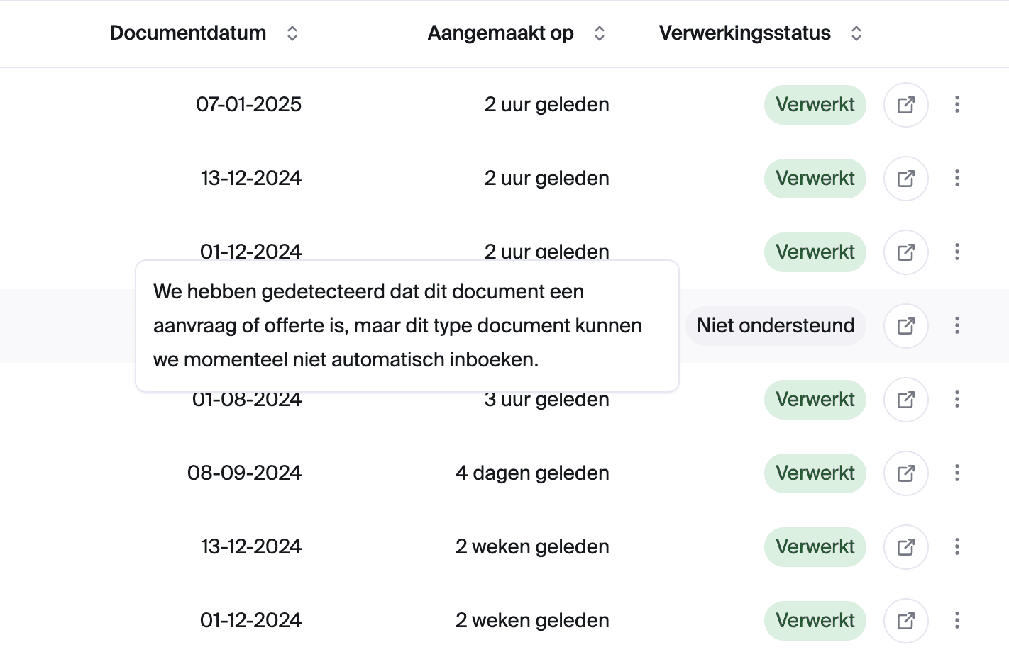 Verbeterde herkenning en afhandeling van documenttypes