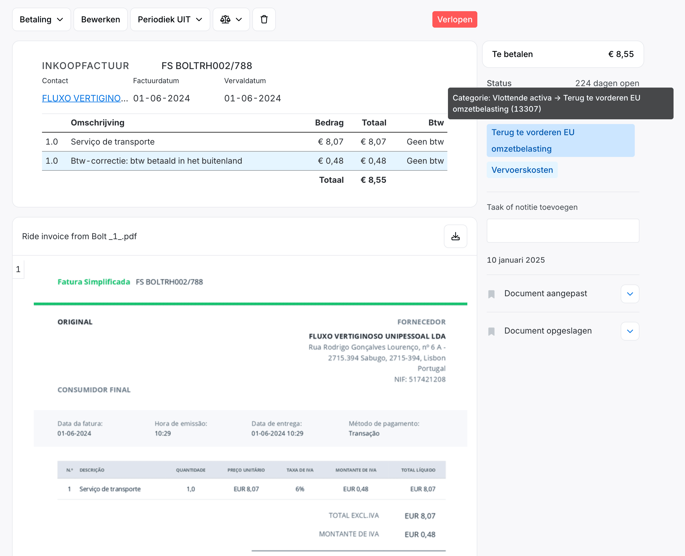 Verbeterde BTW-detectie voor buitenlandse facturen